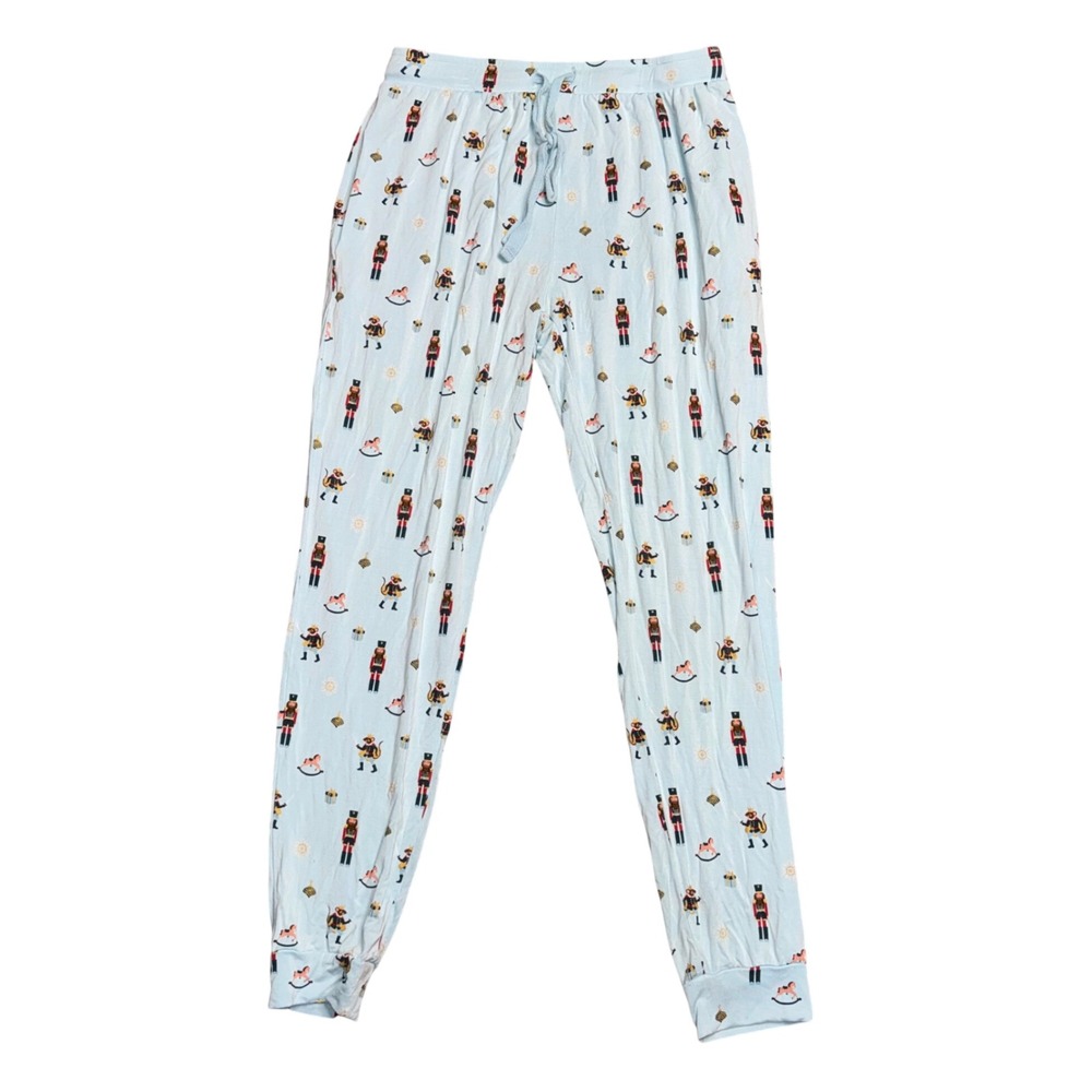 Kyte Baby Jogger Pants Women Small Blue Excellent Nutcracker Bamboo Pajamas